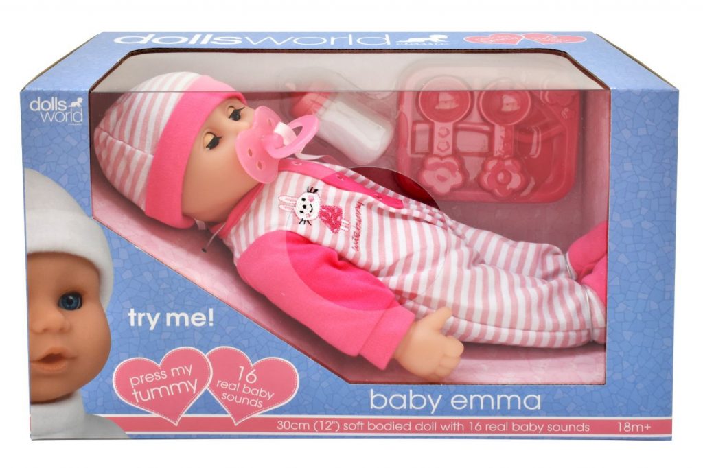 Dolls World Baby Emma Stripey Stork