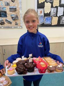 Sandcross School - cake sale fundraiser complete with our branded bunting