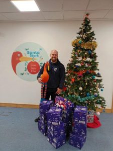 Matt from Surrey moves with 100 selection boxes for Santa Stork