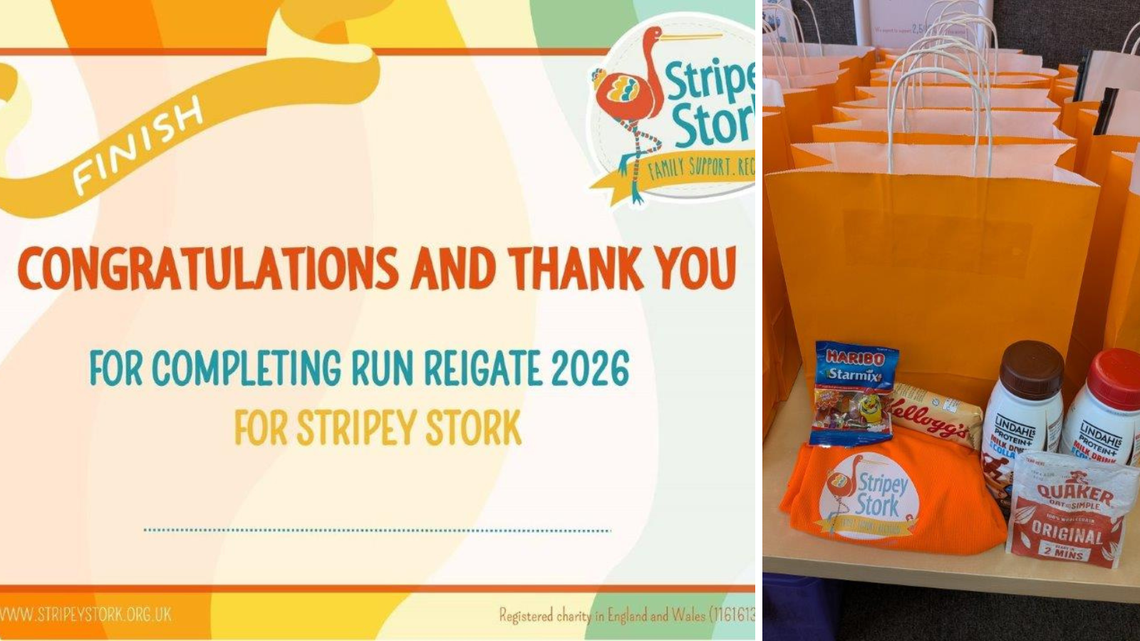 Run Reigate Goody Bag and Certificate