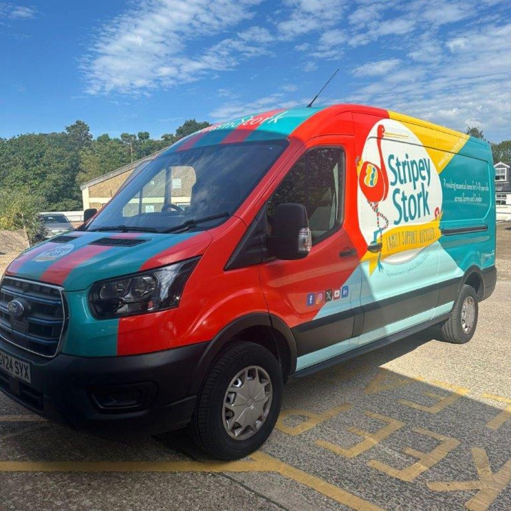 Stripey Stork Electric Van